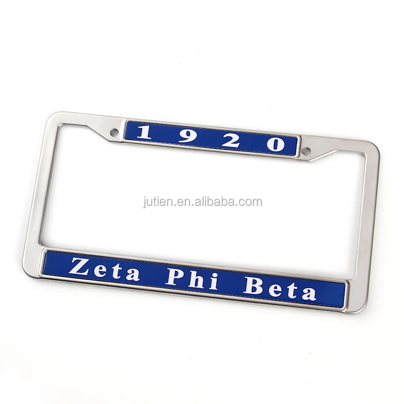 2 holes Custom license plate frame printed with 3D/2D logo