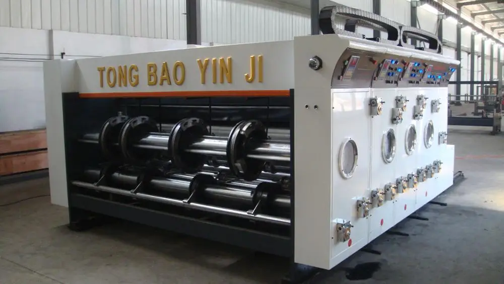 three colors flexo printer slotter machine