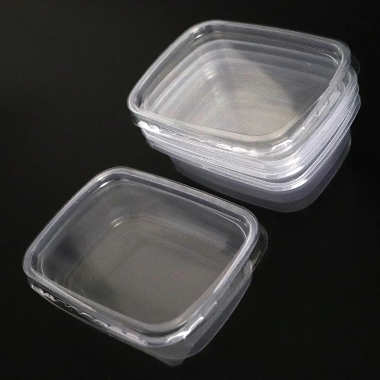 150ml 250ml pp black / clear disposable plastic food sauce box with lid Small snack box with lid