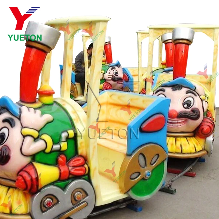 Fiberglass Body Children Used Fairground Rides Kids Mini Track Train