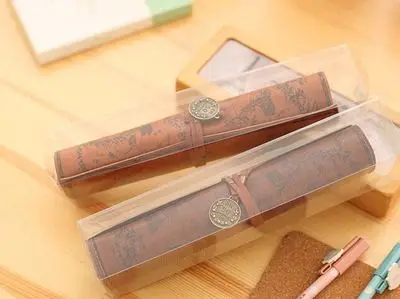 
Antique pirate Tibetan treasure map imitation leather bag high quality pencil case 