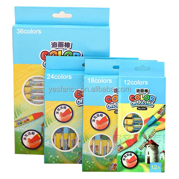 hot selling hexagonal oil pastel wax crayon for children