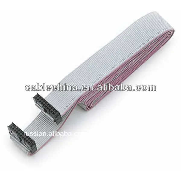 2.54mm шаг 20 штифт женский по женской разъем idc серого цвета плоский кабель