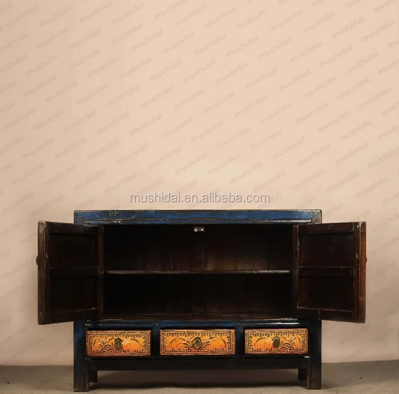 
Chinese solid wooden painted furniture unique furniture wooden painted furniture solid wood home storage cabinet storage cabinet 