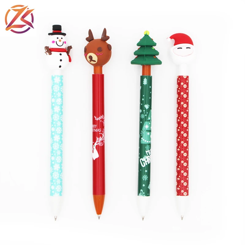 Creative ghost shape Halloween gift pen cute cartoon snowman tree Christmas pen for gifts
