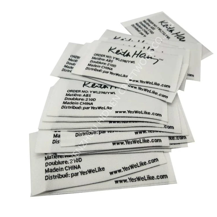 Wholesale Customized Garment Logos Sewing  Woven Labels for Clothing