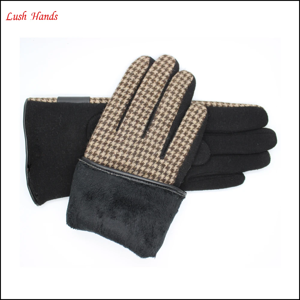 
ladies new style spandex velvet gloves with leather bow 