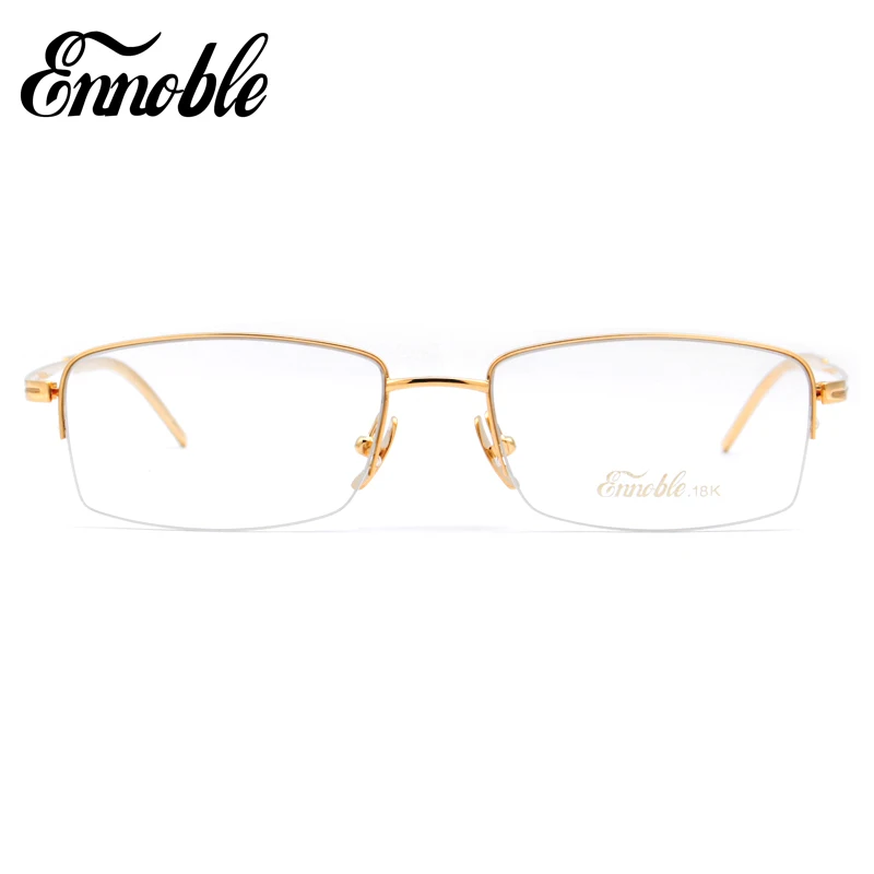 Модные 18K золотые полуочки мужские деловые повседневные оправы для очков EH008