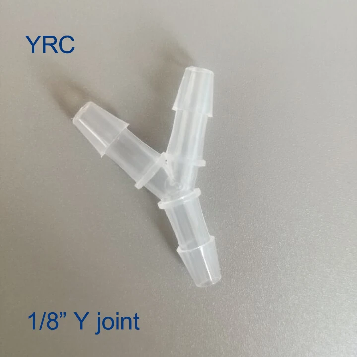mini air hose barb y branch 3 way connector plastic pipe fitting