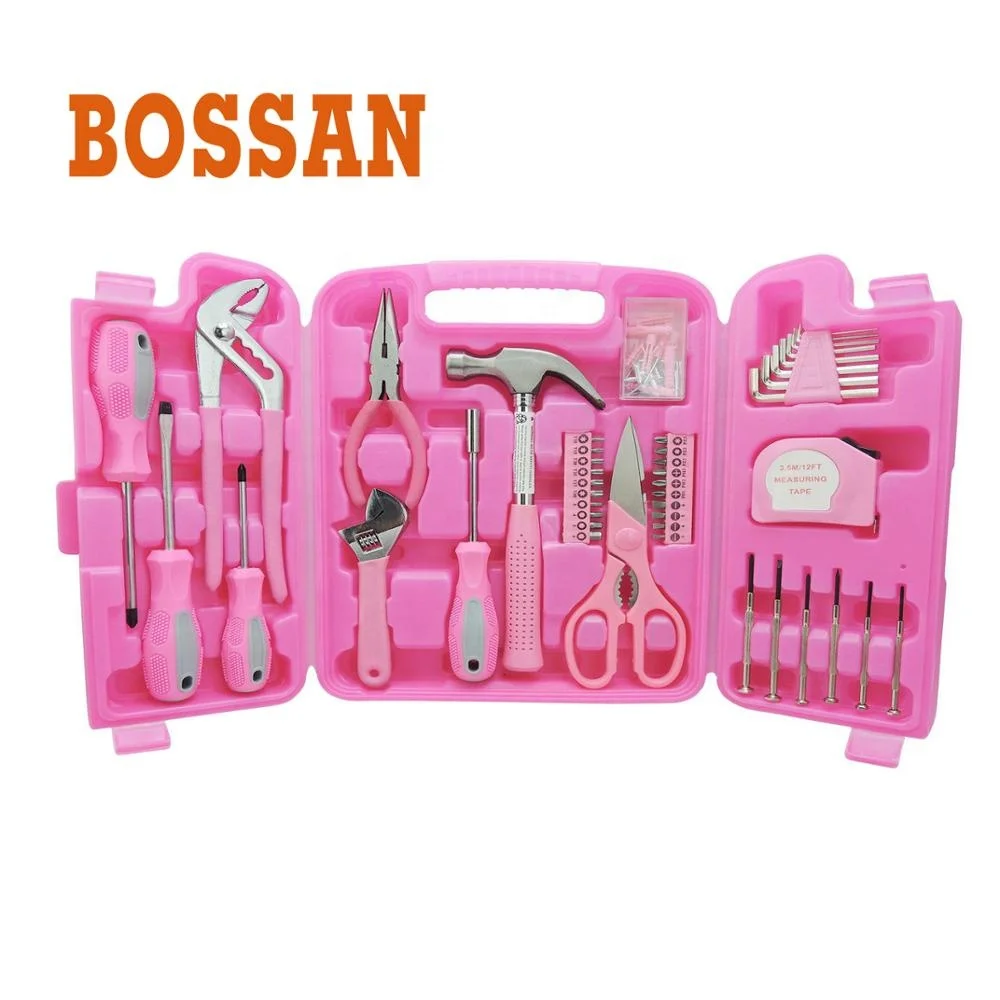 149 PC Constructional Tool Set Professional Hardware Tools Box/Case Home Use Tool, Pink / lady tool set