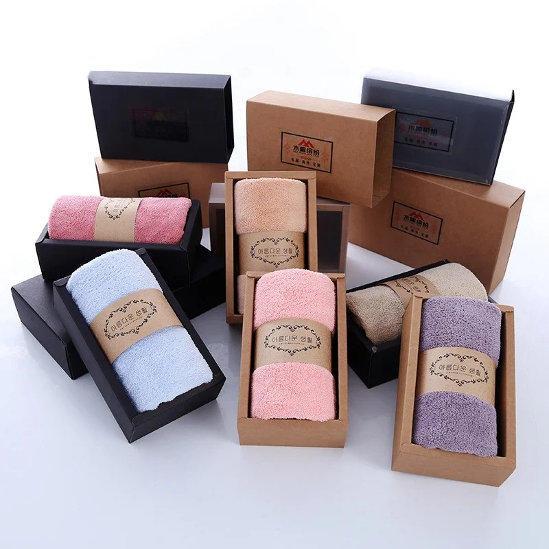 
Amazon hot selling oem super absorption quick dry antibacterial microfiber hand bath towel facecloth in gift box paty favor 