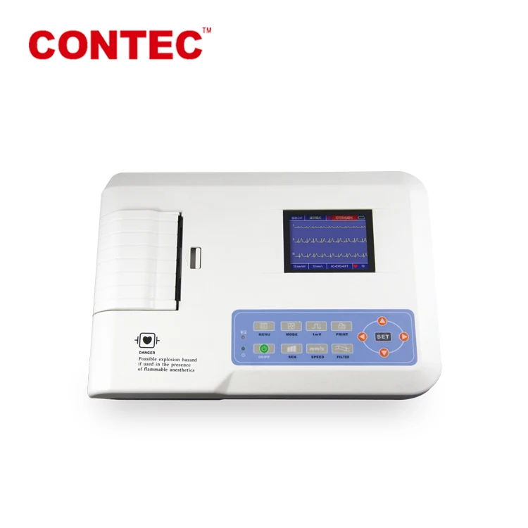 CONTEC ECG300G цифровой 3 канала 12 привести электрокардиограмма ekg