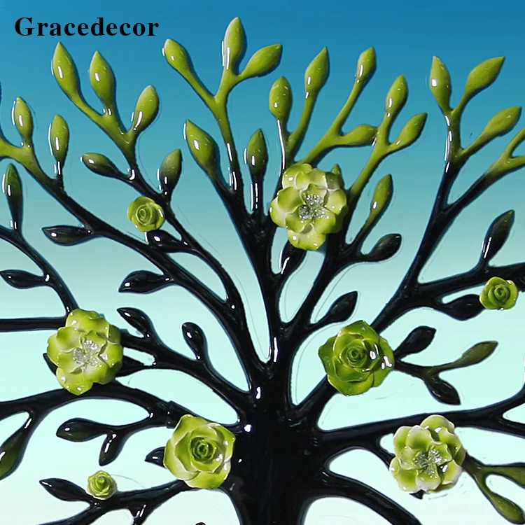 
Original Design Handmade Art Flower Tree 3D Relief Resin Painting 