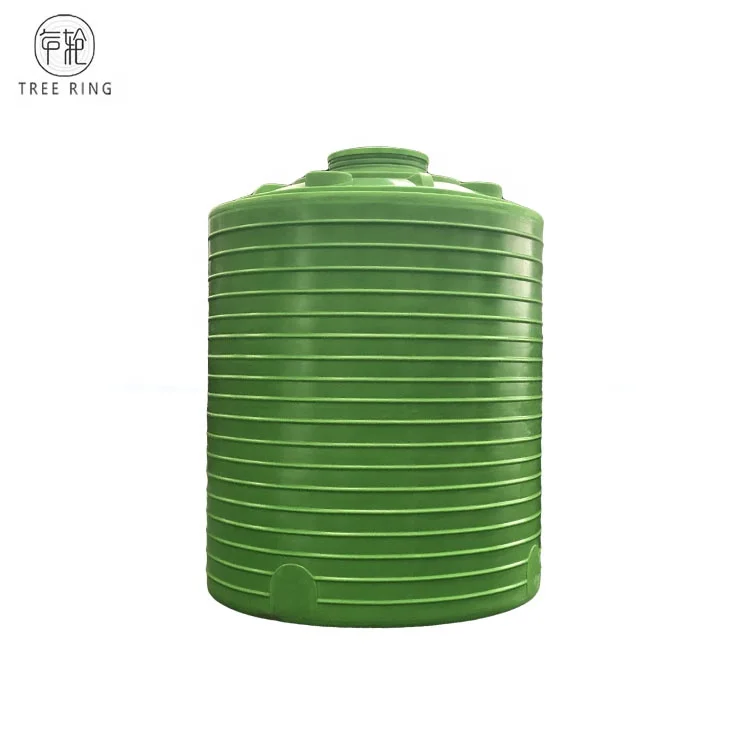 10000Liter Green Color Round Flat Bottom Poly Vertical Plastic Water Liquid Storage Tanks For water treatment
