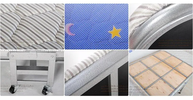 Guest Folding Bed With Metal Frame And Reversible Memory Foam Mattress