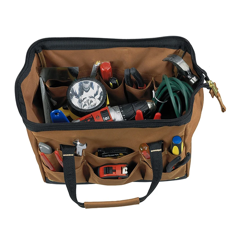 Wholesale custom portable canvas kit heavy duty tote electrician husky tool bag