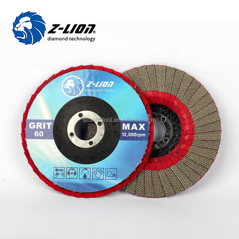 Flexible diamond flap disc for grinding granite and marble