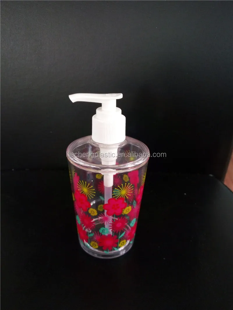 Дешевая распродажа индивидуальный дизайн печати пластиковые дозаторы жидкого мыла дезинфицирующее средство для рук