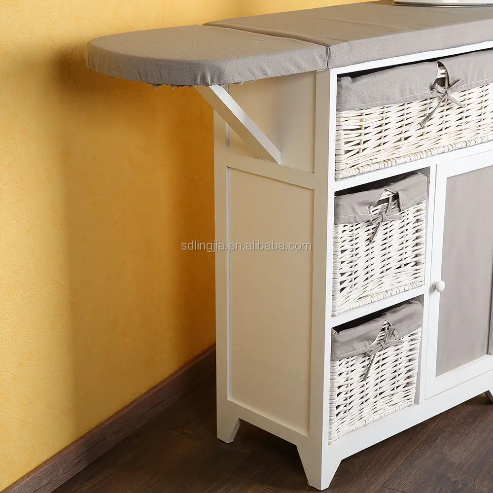 
Folding Wicker Furniture Top Grade Cabinet With Ironing Board 