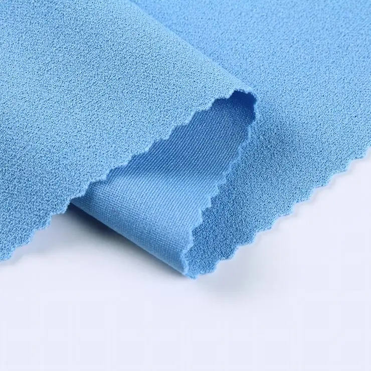 
Manufacturer custom Best wholesale tissus telas polyester korean crepe scuba knit fabric 