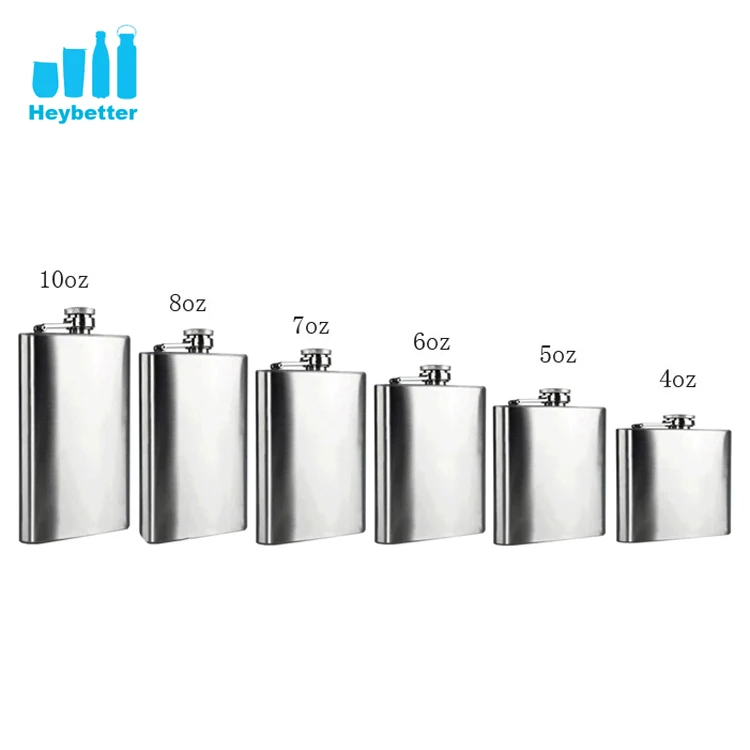 Экологичная Мини фляжка из нержавеющей стали объемом 1 унция
