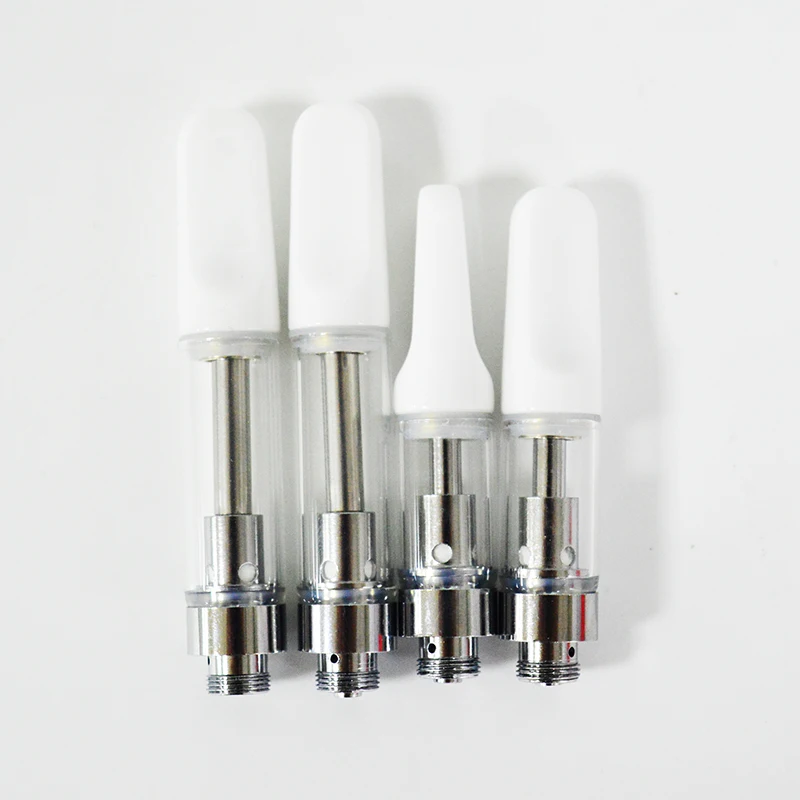 
OEM Welcome 510 Thread Screw Tips 0.5ml 1.0ml Thick Ceramic Coil Tank Empty Pen Th205 Ceramic carts 