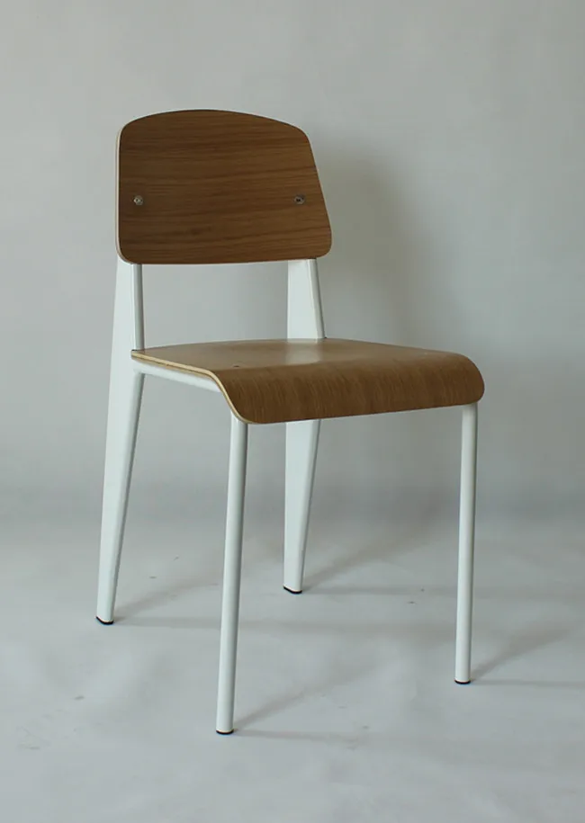 Modern colorful wooden dining room chair parts Wooden Jean Prouve Standard Chairs