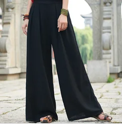 Zm80669a весна-лето 2019 хлопок и конопля Женская одежда для путешествий Йога женские широкие брюки