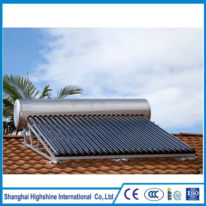 Custom logos stainless steel solar boilers Pitched Roof All Stainless Steel Solar Water Heater