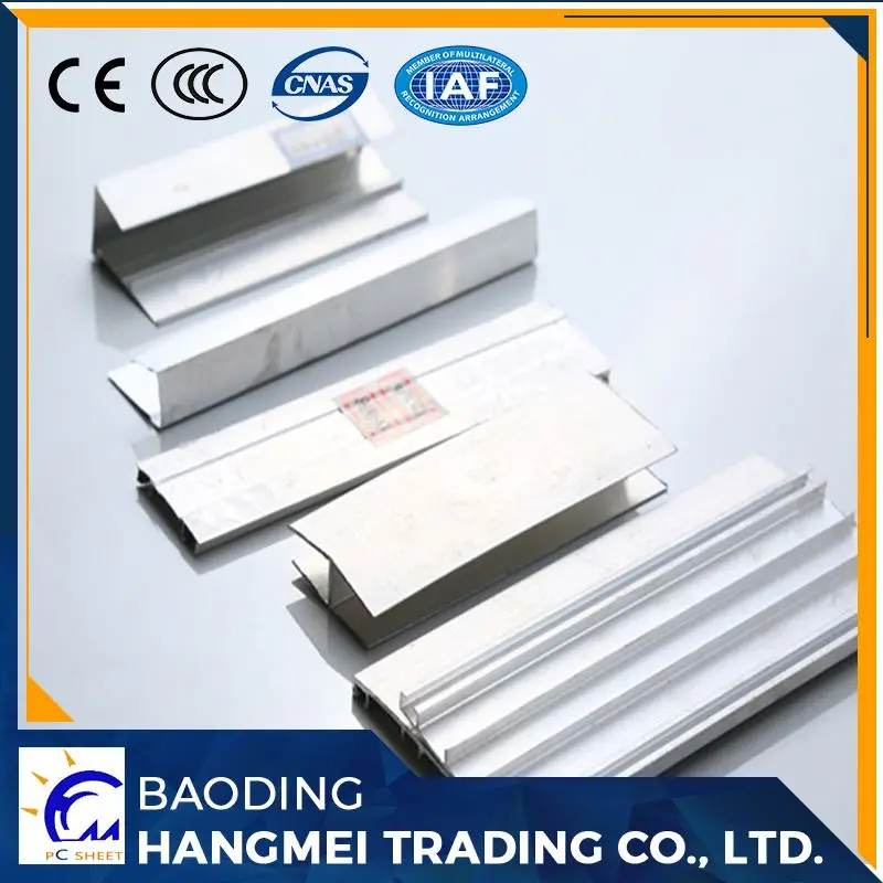 
Polycarbonate accessories aluminium edge profile sun sheet u profile 