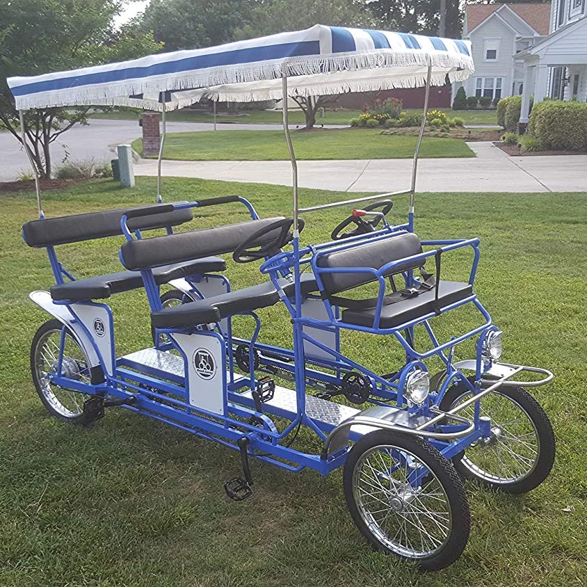 Free Tariff Discount Price Family Fun Bike Two Person Pedal Car Four Wheel Surrey Bike
