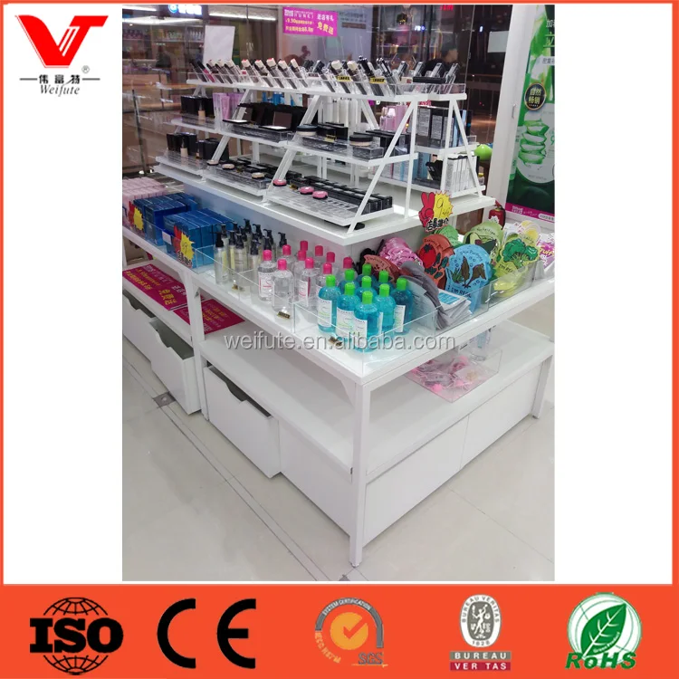 
Modern Style Wooden Cosmetic Shop Interior Design Furniture For Make-up Store 