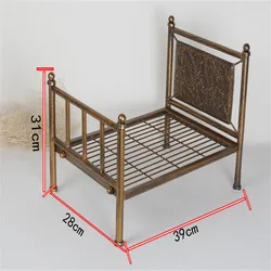 PWPROPS Pink Newborn wooden Basket Baby Girl Bucket photography backdrop Newborn Photo Props