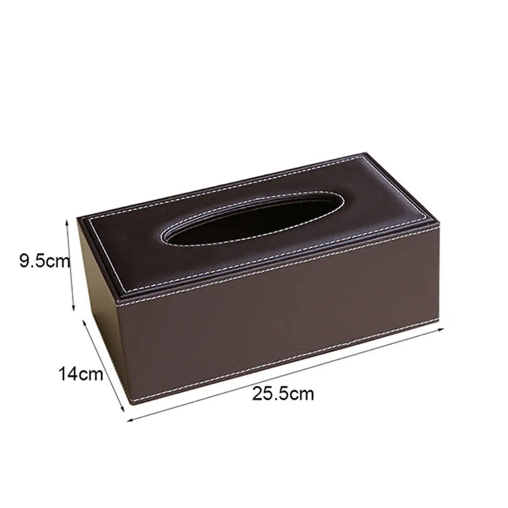 Luxury Leather Wood Desk Storage Set Tissue box Name Card Holder Remote Control Holder