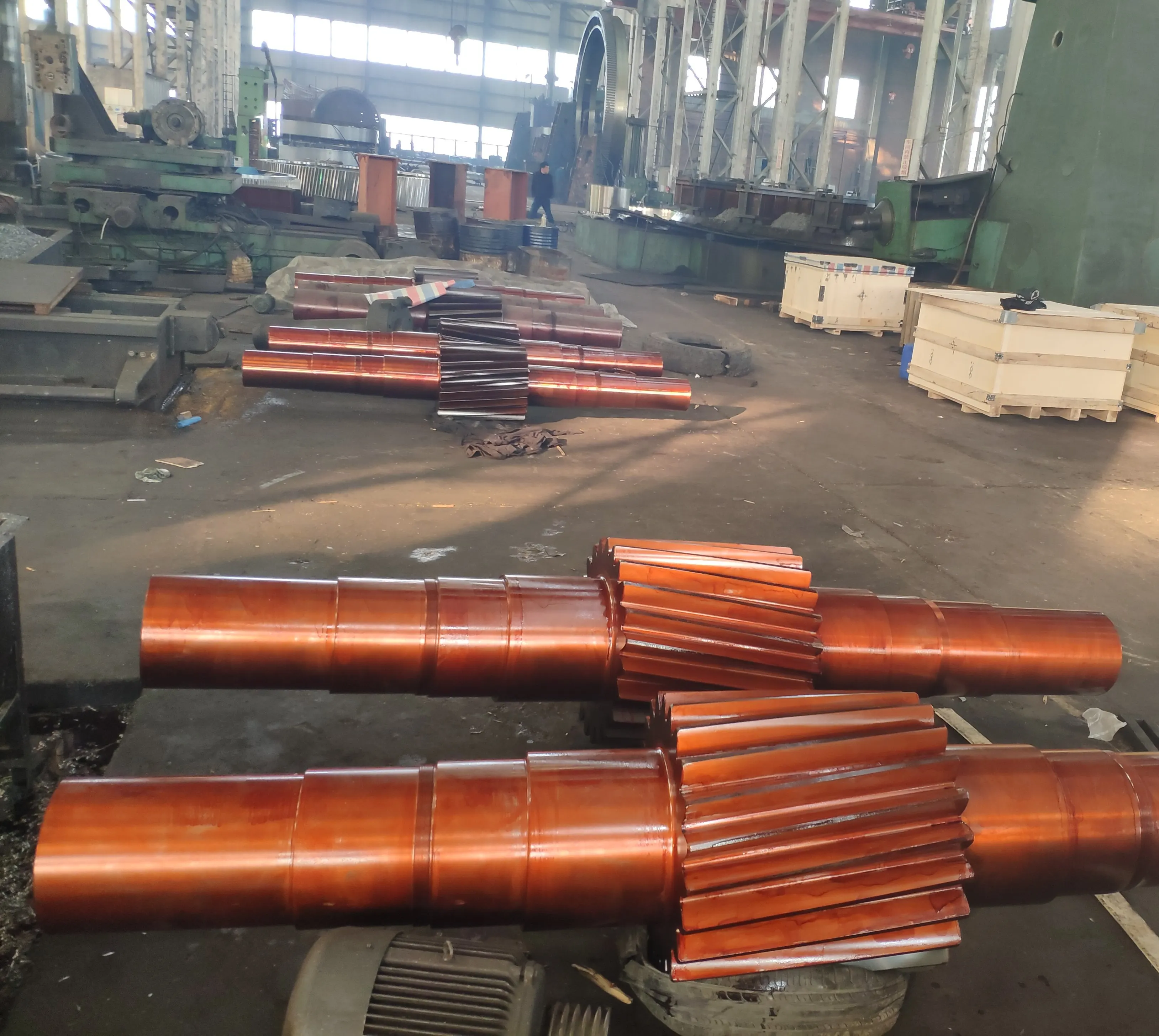 Cnc Lathe Machining Forging Steel Rotary Kiln Double-helical Customized Main High Grade Custom Materials Gear Shaft Key Material