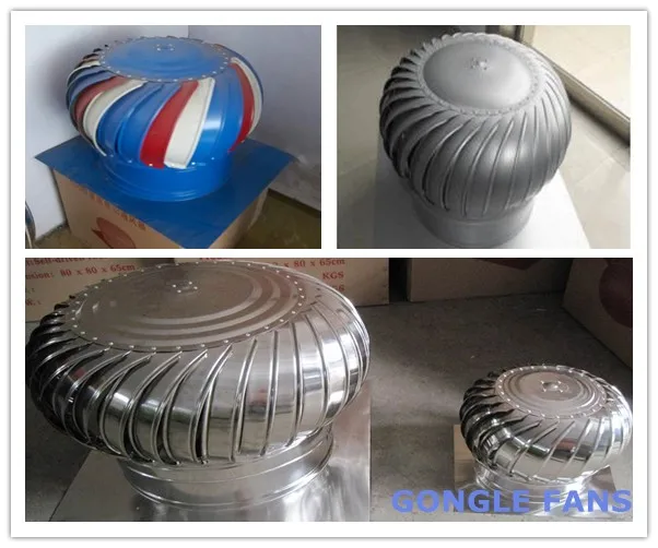 Automatically Wind fan Stainless Steel non-power  roof  mounted fan