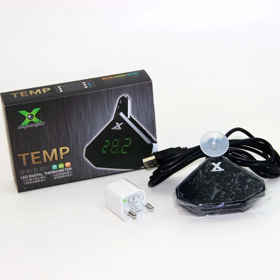 X-AQUA Diamond-shaped LED Display Aquarium Digital Thermometer For Fish Tank