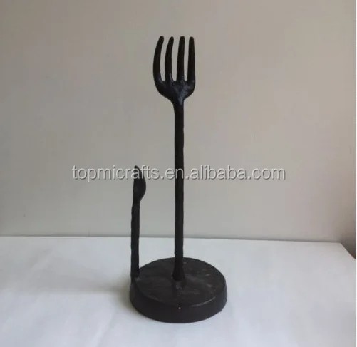 Home Decor Cast Iron Fork and Spoon Paper Holder