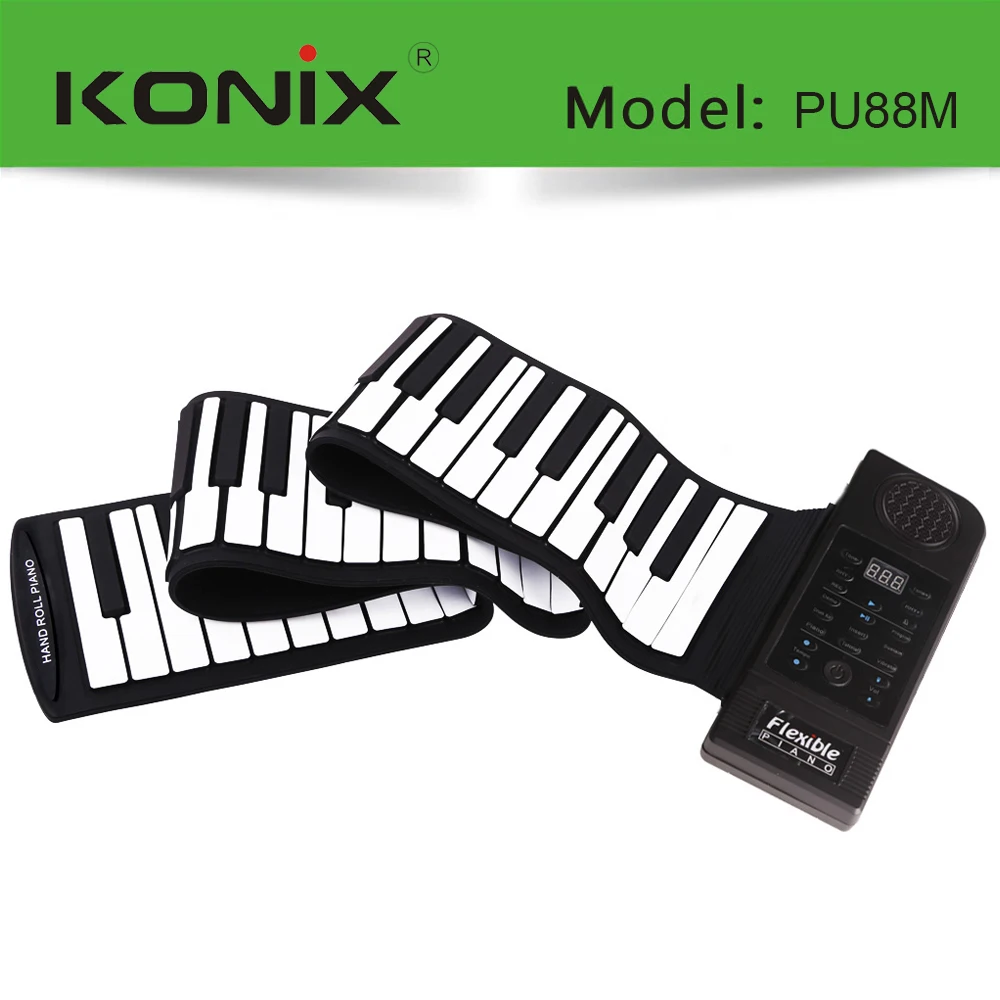 88 клавиш цифровое складное пианино клавиатура рулонное пианино