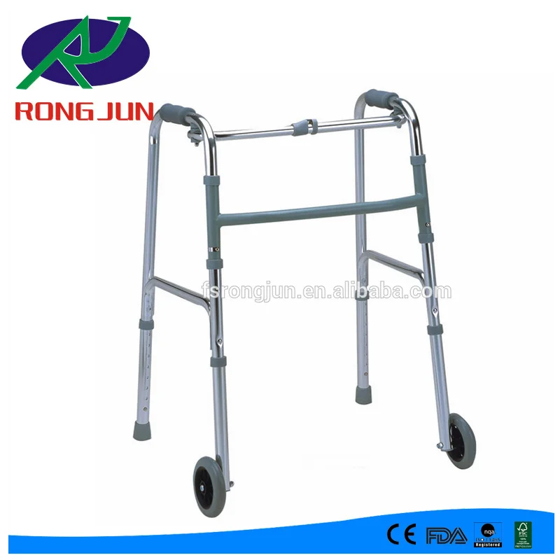 Дешевый алюминий Складной Пожилых людей walker вспомогательные приспособления для ходьбы с ограниченными возможностями взрослых RJ-Z911L-1