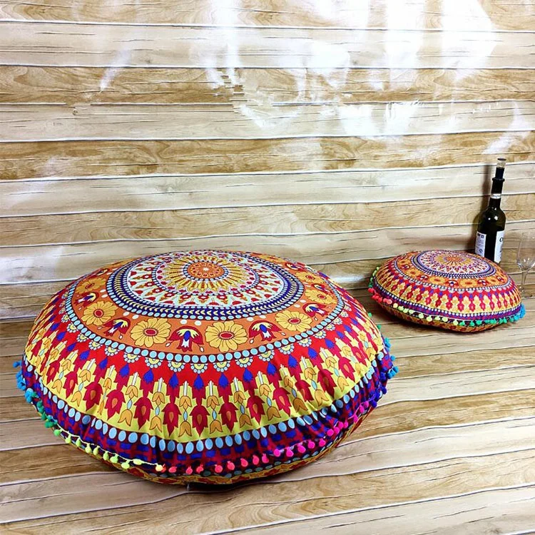  Лидер продаж милая детская юбка-комнату цифровой печати мягкий силиконовый чехол с рисунком из мультфильма наволочки в богемном стиле этнические мандела круглый пол подушки сиденья