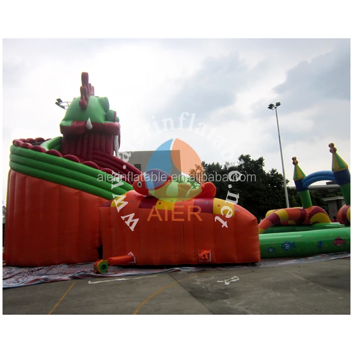 Largest water pool Dragon Inflatable floating playground  Water Park amusement  For Sale