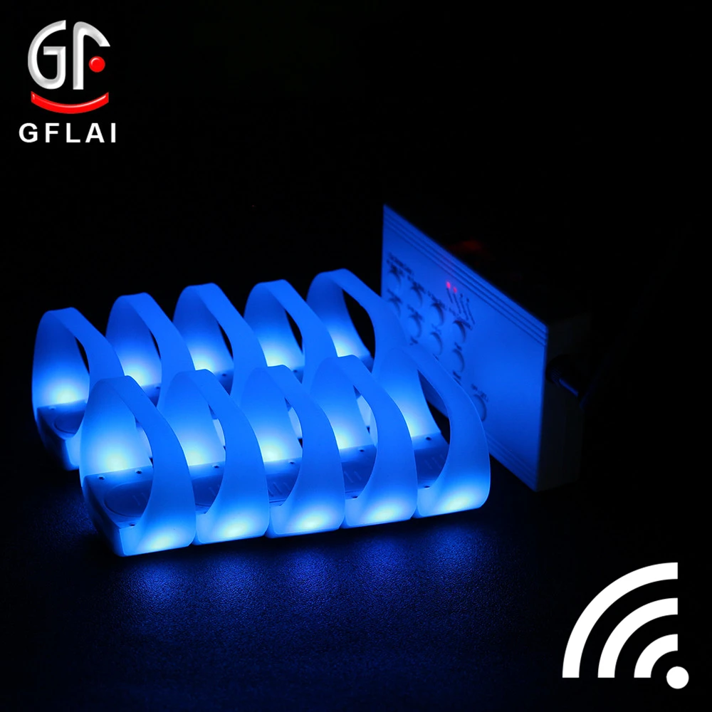 2020 New Products Custom Programmable Remote Controlled Flashing Led Silicone Bracelet, Radio Control Rfid Light Up Wristband