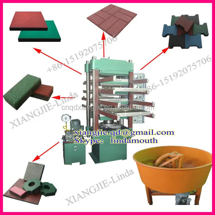 Excellent recycled rubber tire tiles making machine ( tile machinery)