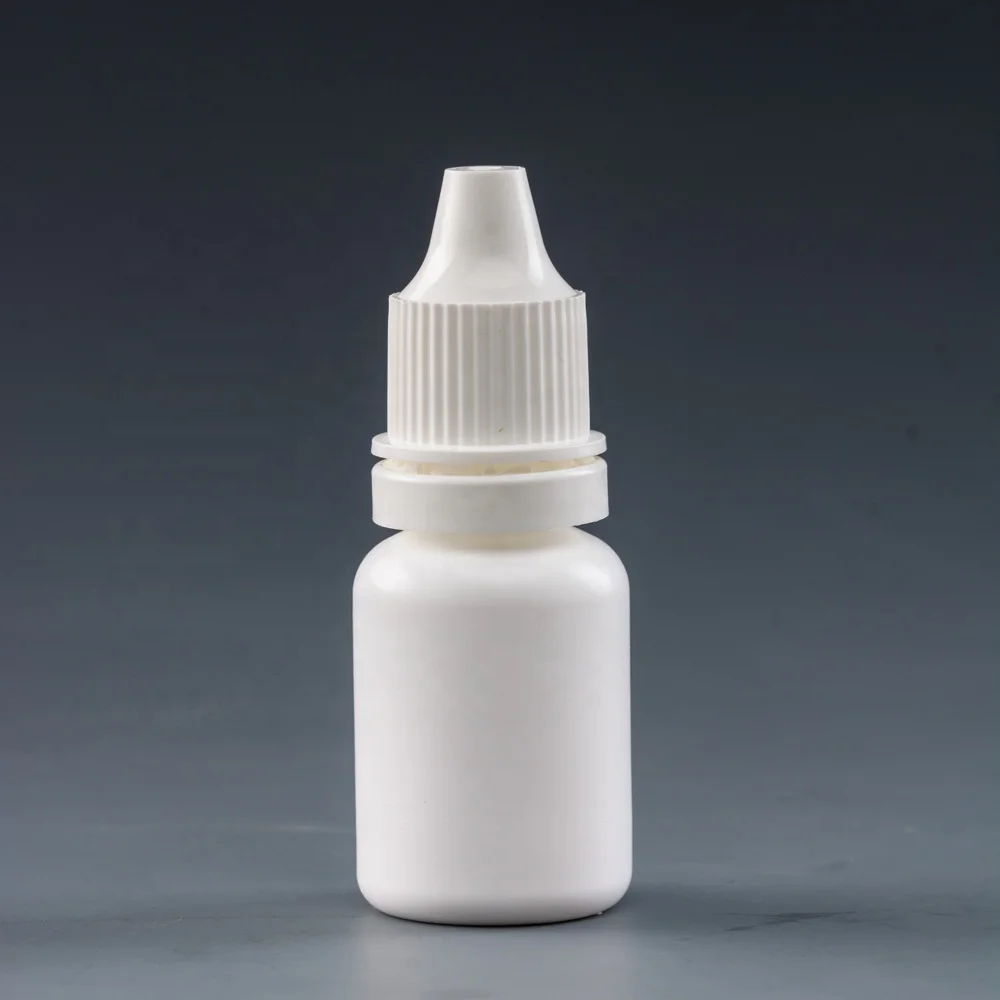 White 5ml 10ml Empty Plastic Squeezable Purple White Custom Color Eye Dropper Bottle Eye Liquid Dropping Bottles