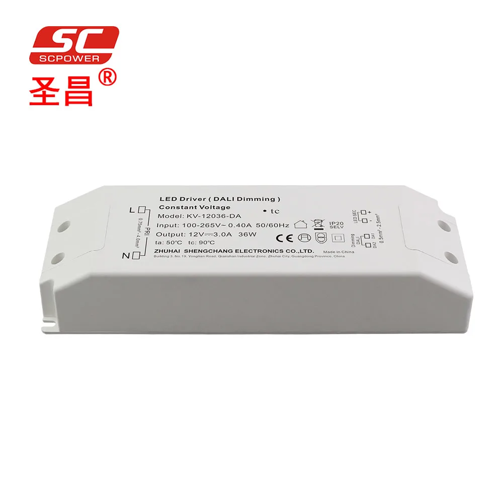 36 watt constant voltage Triac dali dimmable power supply ideal for led strips