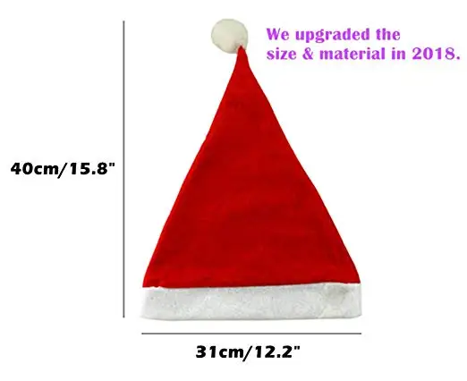 Custom Size Children Christmas Santa Hat Economical Felt Santa Xmas Hat for Decoration