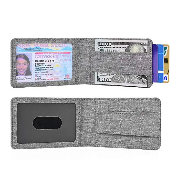 RFID Minimalist Slim Front Pocket Card  luxury men wallets short men purse wallet leather pouch credit card slide wallet