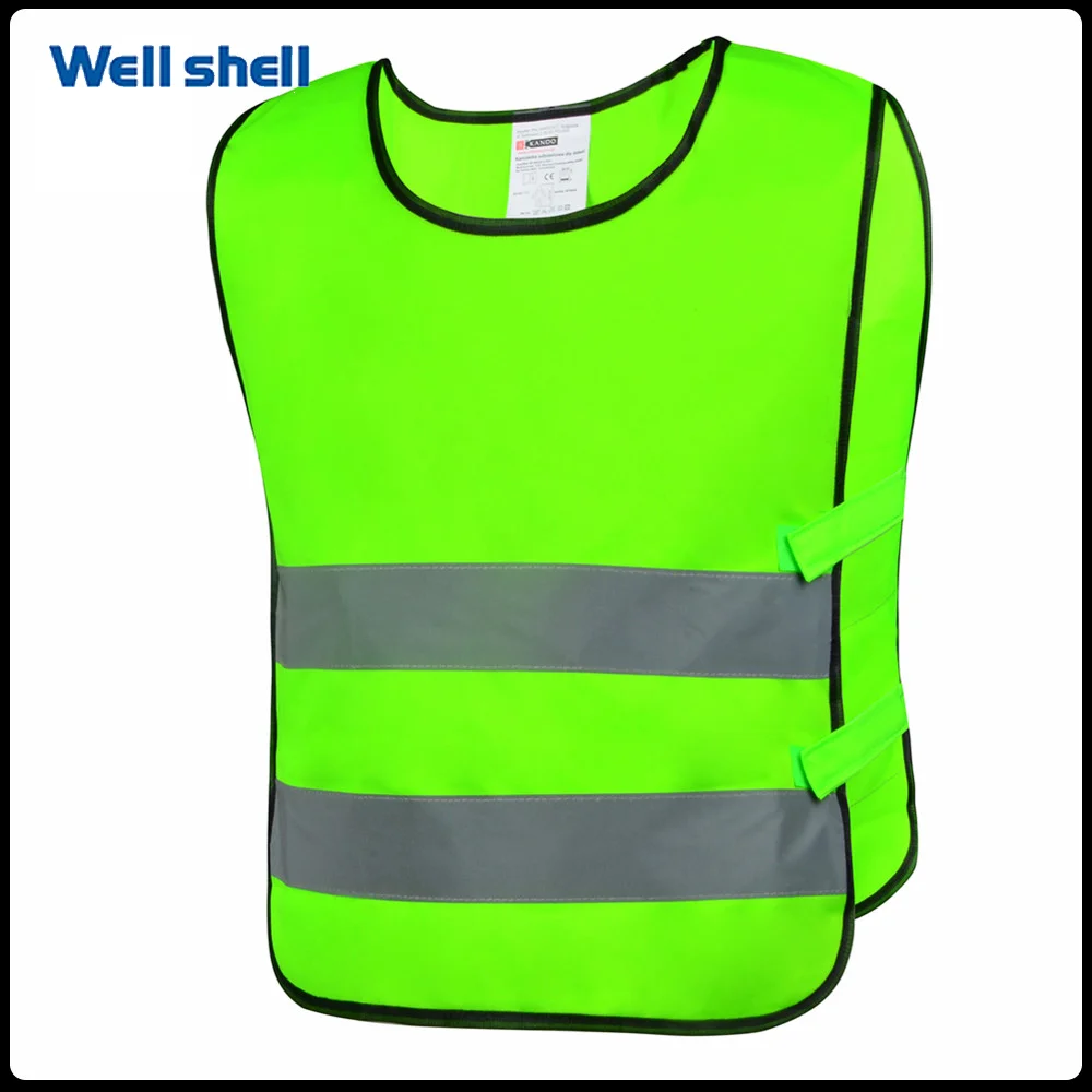 
OEM Orange Yellow Kids Plain high visibility Children reflective safety vest 