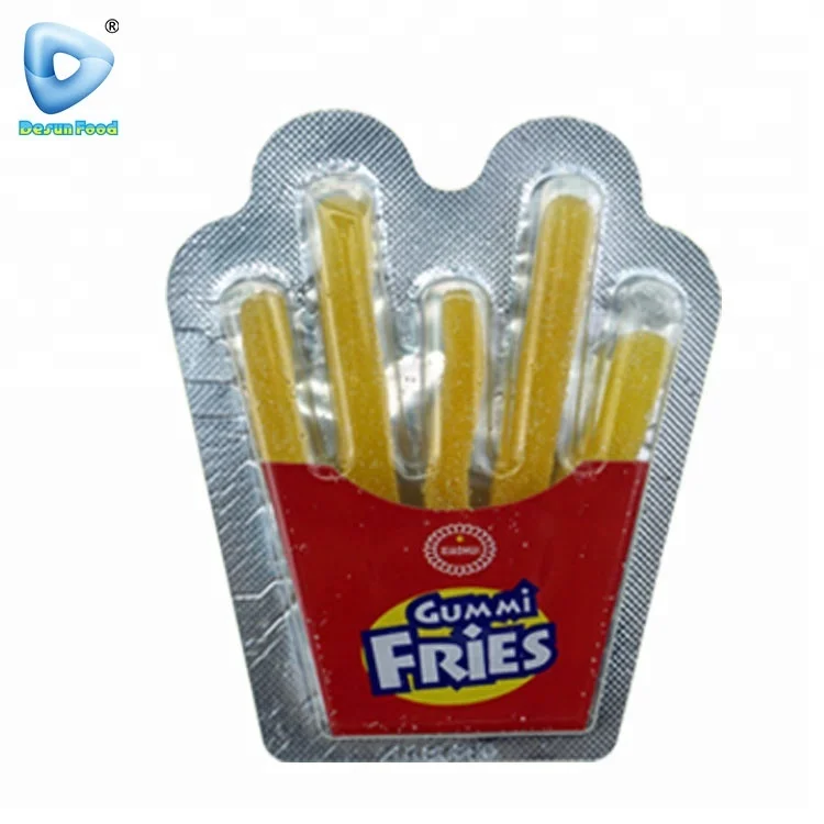Delicious fries shaped jelly gummy halal candy